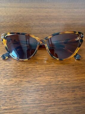 Tom Ford Tortoiseshell Cat-Eye Sunglasses with Amber Lenses